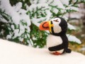 10cm Felt Puffin Ornament