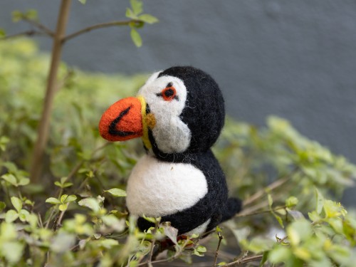 10cm Felt Puffin Ornament