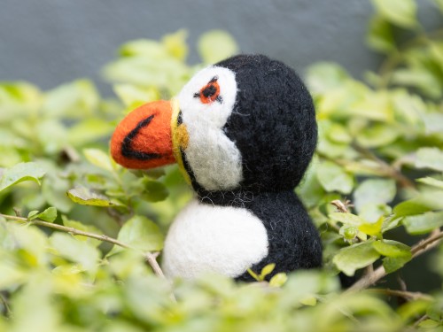 10cm Felt Puffin Ornament