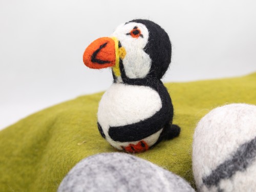 10cm Felt Puffin Ornament
