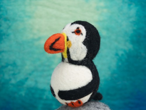 10cm Felt Puffin Ornament