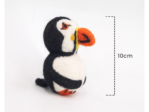 10cm Felt Puffin Ornament