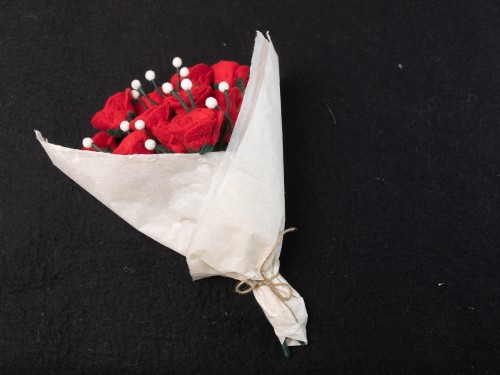 Handmade Felt Roses with Gypsy