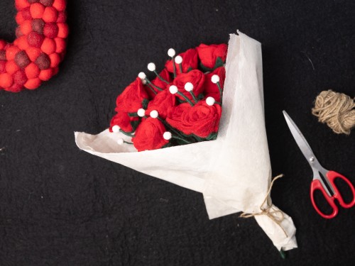 Handmade Felt Roses with Gypsy
