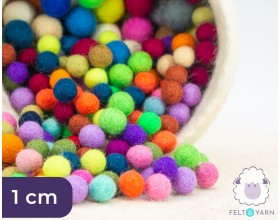 1cm felt balls - Felt and Yarn