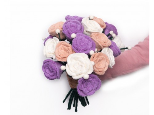 Handmade Felt Roses with Gypsy
