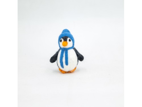 8-9cm Multicolor Scarfed Felt Penguins