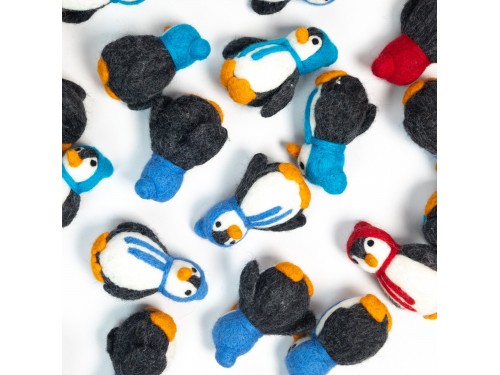 8-9cm Multicolor Scarfed Penguins