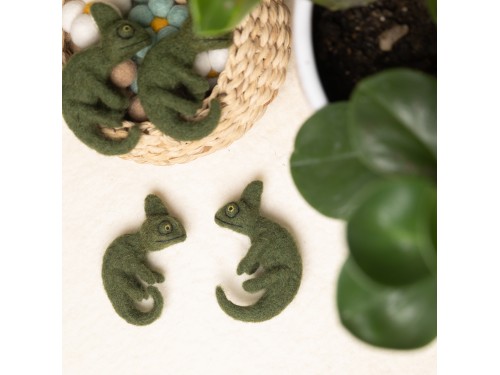8cm Needle Felted Chameleon