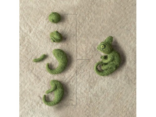 8cm Needle Felted Chameleon