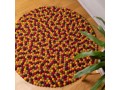Multicolor Round Felt Ball Rug Multicolor Round Felt Ball Rug