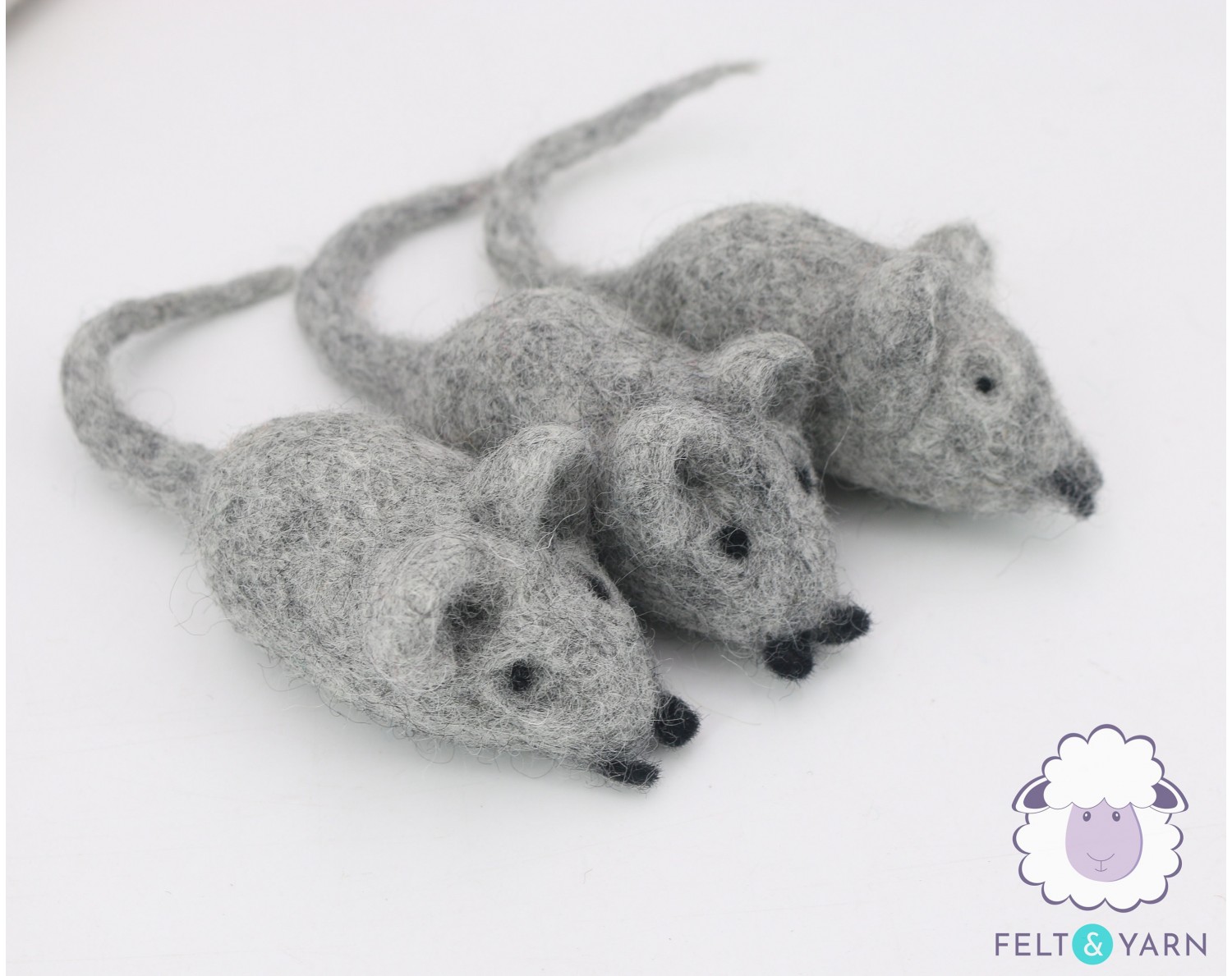 Feltcave Wool Cat Mouse Toys – 4-Pack Handmade Felt Mice Without Catnip for  Indoor Cats, Unique Cat Toys for Hours of Engaging Playtime Fun