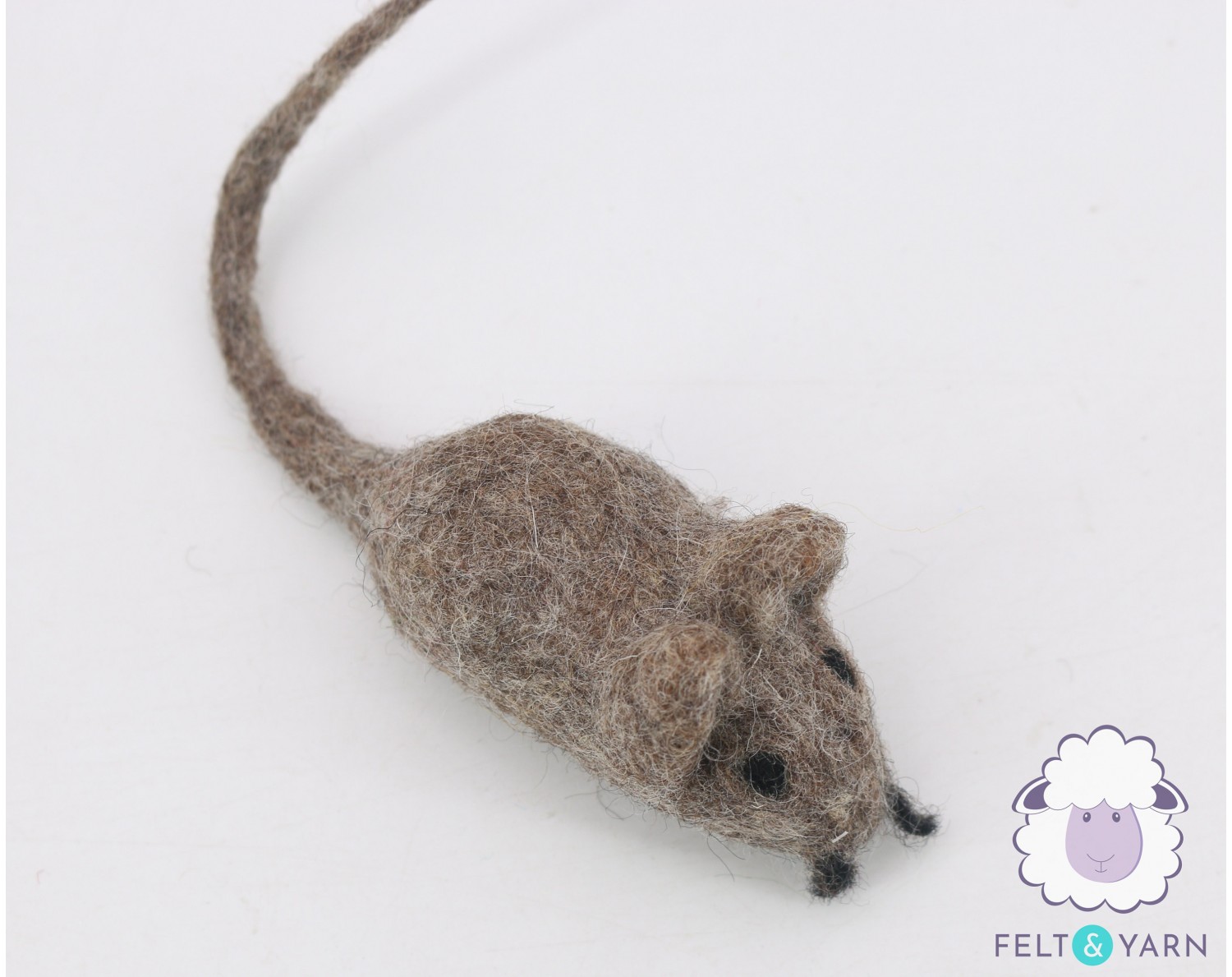 9cm Wool Felt Mice Pet Toy - Felt & Yarn