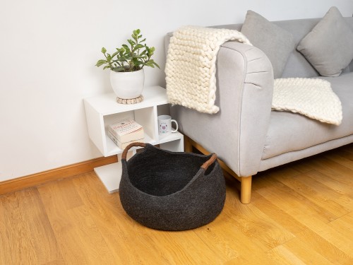 Wool Felt Basket Design Cat House