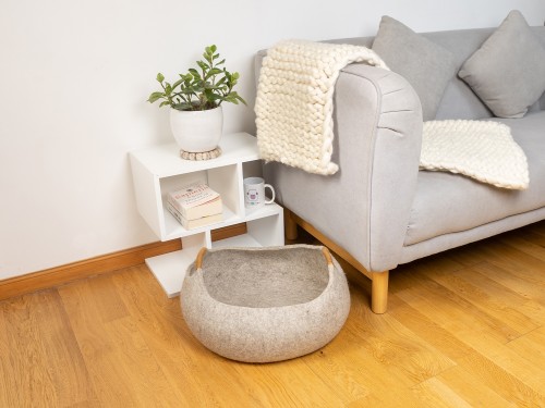 Wool Felt Basket Design Cat House