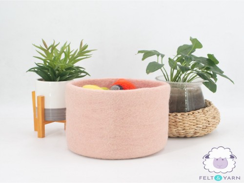 Solid Color Wool Felt Basket