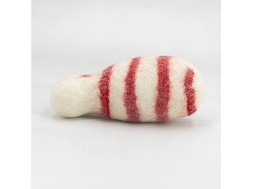 Felt Candy Cane Turkey Leg Toy