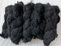 Handspun Pure Black Silk Yarn Handspun Pure Black Silk Yarn