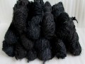 Handspun Pure Black Silk Yarn Handspun Pure Black Silk Yarn