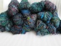Finest Recycled Silk Yarn Bluish Color