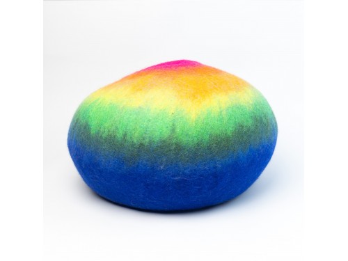 Rainbow Design Felt Cat House