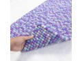 Handcrafted Purplish Mosaic Felt Ball Rug