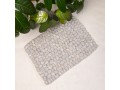 Light Grey Color Felt Pebble Rug