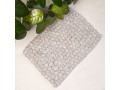 Light Grey Color Felt Pebble Rug