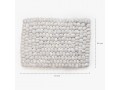 Light Grey Color Felt Pebble Rug