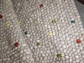 Playful Multicolor White Felt Pebble Rug