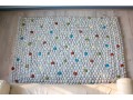 Playful Multicolor White Felt Pebble Rug
