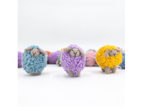 Tiny Wool Felted Sheep Ornament