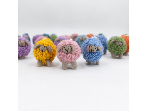 Tiny Wool Felted Sheep Ornament