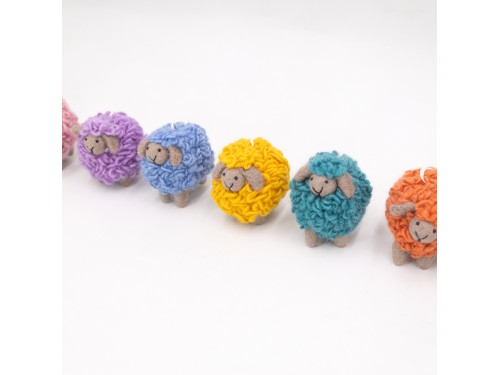 Tiny Wool Felted Sheep Ornament