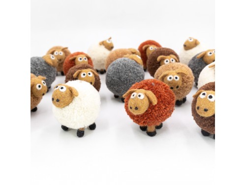 Christmas Wooly Felt Sheep Ornament