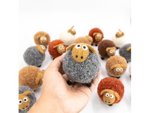Christmas Wooly Felt Sheep Ornament