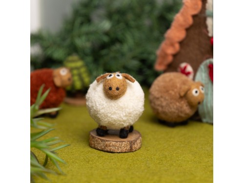 Christmas Wooly Felt Sheep Ornament
