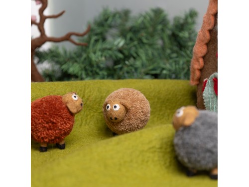 Christmas Wooly Felt Sheep Ornament