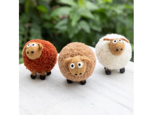 Christmas Wooly Felt Sheep Ornament