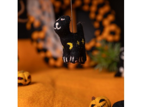 8cm Halloween Felt Star Cat