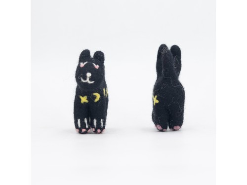 8cm Halloween Felt Star Cat