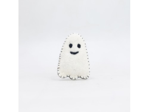 9x5cm Stitched Felt White Ghost