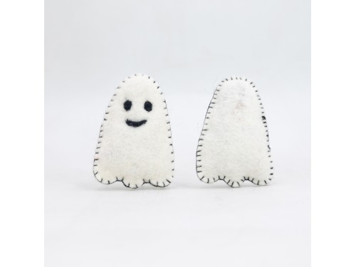9x5cm Stitched Felt White Ghost