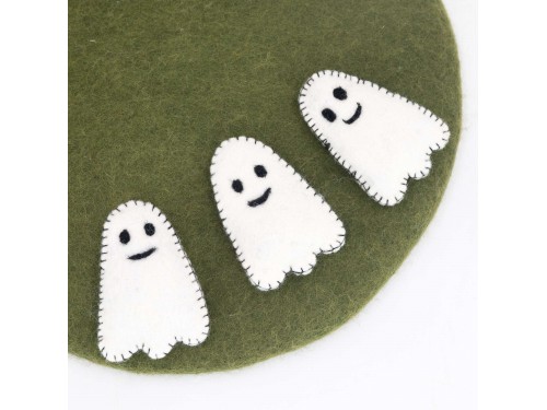 9x5cm Stitched Felt White Ghost