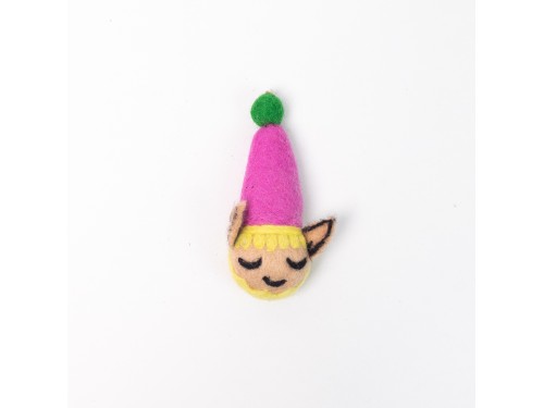 Handmade Felt Elf Head Ornament