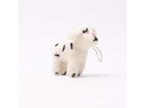 Wool Felt Dalmatian Dog Ornament