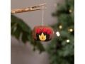 Felt Christmas Fireplace Ornament - Felt and Yarn