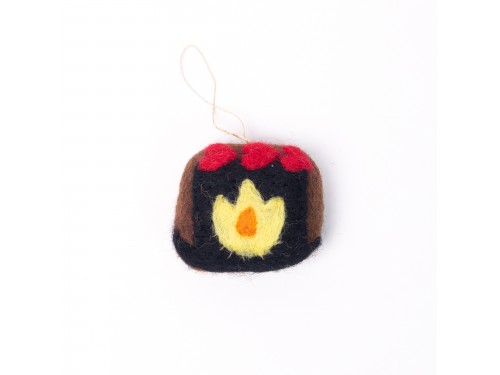 Felt Christmas Fireplace Ornament