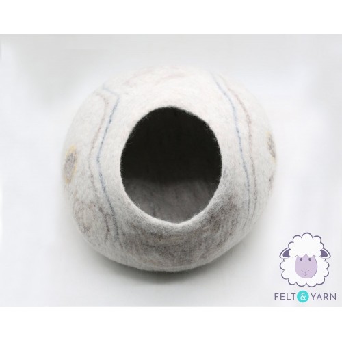 Marble Design Felt Cat House