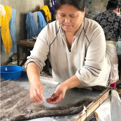 Marble Design Felt Cat House